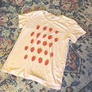 J. Crew Collector’s Tee: Strawberry Graphic Tee- Medium
